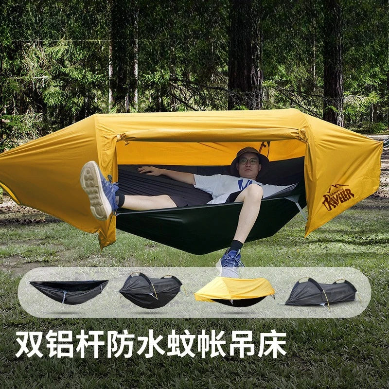 Hammock, tree tent, waterproof and mosquito-proof, hiking and camping single hammock, mosquito net hammock for outdoor camping