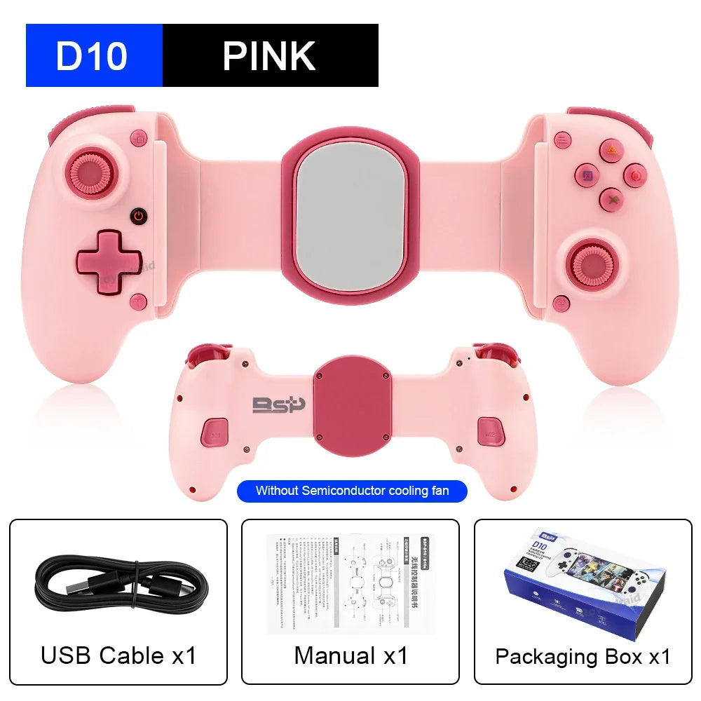 Hot Sale D10 D10S Stretching Cooling Wireless Game Controller For SWITCH/Android/Apple IOS Tablet /P3/P4/XBOX Gamepad Streaming