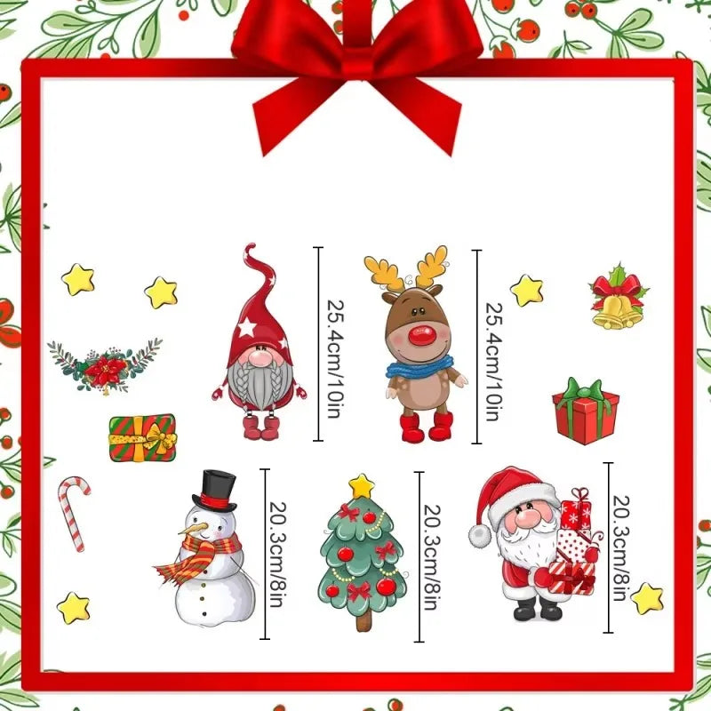 Christmas Themed Magnetic Sticker  3D Christmas Cartoon Magnet Fridge Stickers Soft PVC Magnetic Refrigerator Magnets