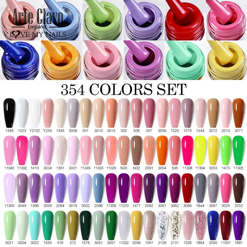 Arte Clavo Autumn Winter Series Jelly Gel Nail Polish 15ml LED Nail Gel Hybrid Varnish Matt Top Base Coat Nail Art Gellak Primer