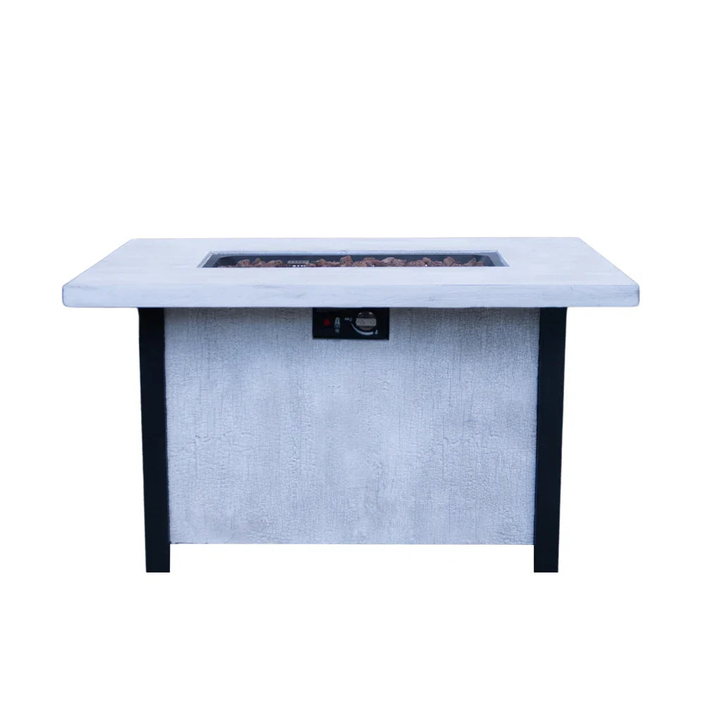 44" W x 25" H Outdoor Patio Propane Gas Fire Pit Table - 50,000 BTU High-temperature-resistant carving process