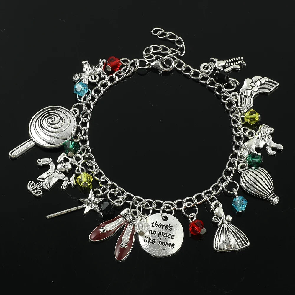 Fashion The Wizard of OZ Bracelet Kawaii Shell Magic Wand Charms Bangle Trendy Jewelry for Women Cartoon Party Gifts Accessories