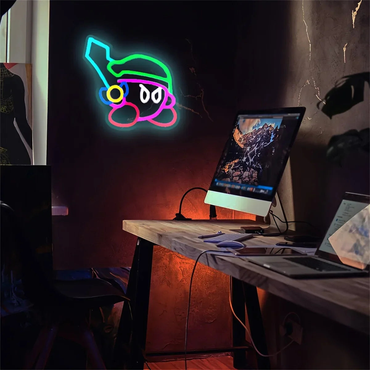 Cartoon Character Neon Sign Light - Game Pet LED Wall Accent for Bedroom & Living Room Decor, Theme Party Props