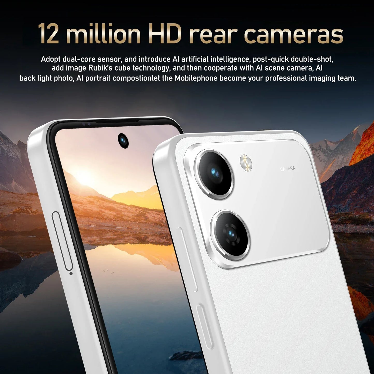 Global Version Smartphone 4GB+128GB 4G Smartphone, 5.3", Cellphone LCD 60Hz Display, 12MP Camera, 4100mAh Battery