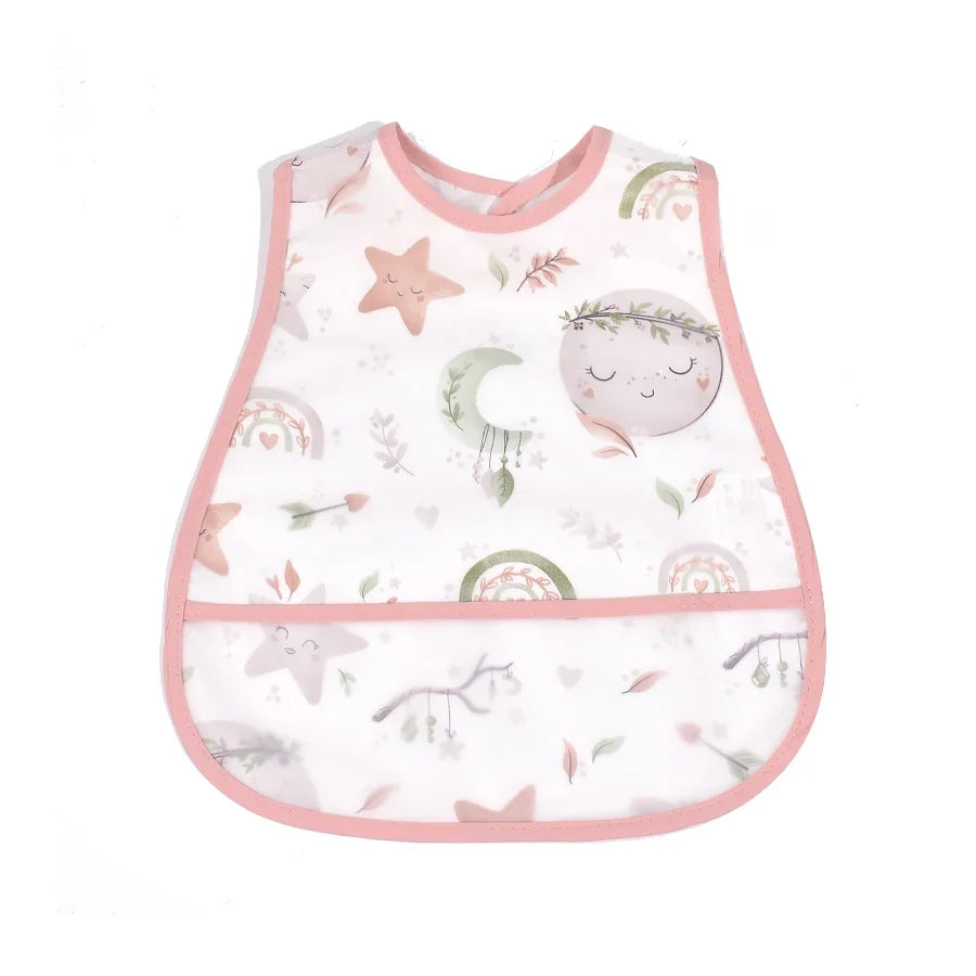 2023New Cartoon Pattern EVA Waterproof Pocket Lunch Feeding Bibs Adjustable Baby Bibs Cute Children Baby Apron Kids Burp Cloths