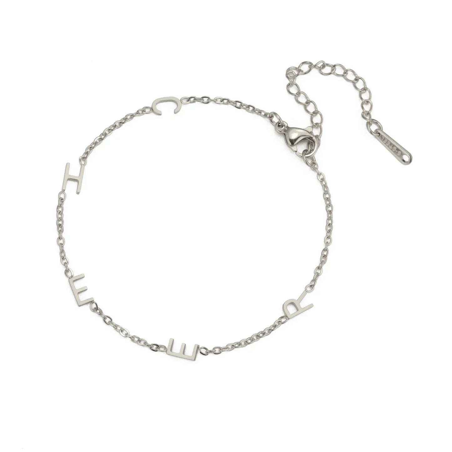 Lemegeton Customized Initial Bracelet with Symbol A-Z Letters Bracelets Stainless Steel Jewelry for Mom Mama Personalized Gifts
