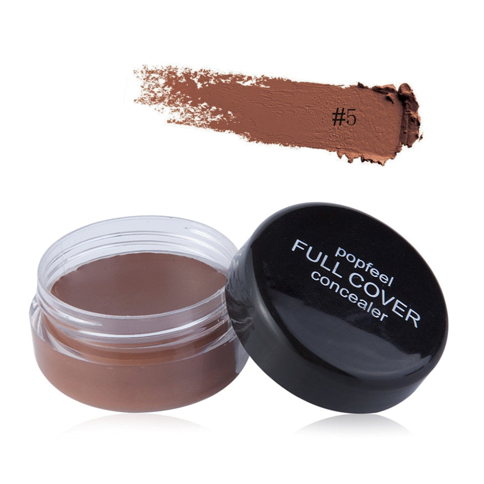 Concealer Foundation Cream Makeup Base Professional Full Coverage Freckles Cover Acne Spots and Dark Circles Facial Makeup