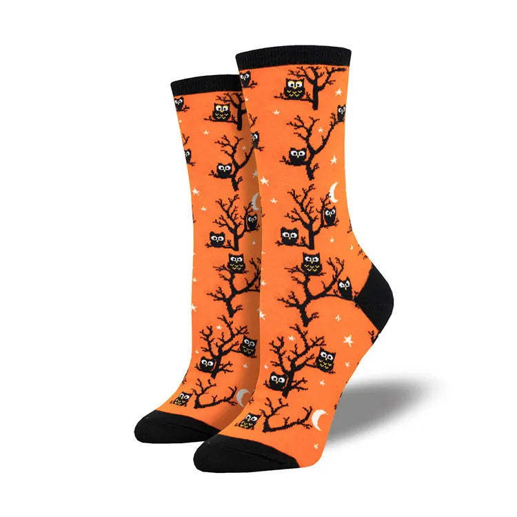 Halloween Party Creative Cotton Socks Funny Pumpkin Jacquard Socks Novelty Wacky Socks Men Women Couples Happy Cozy Print Socks