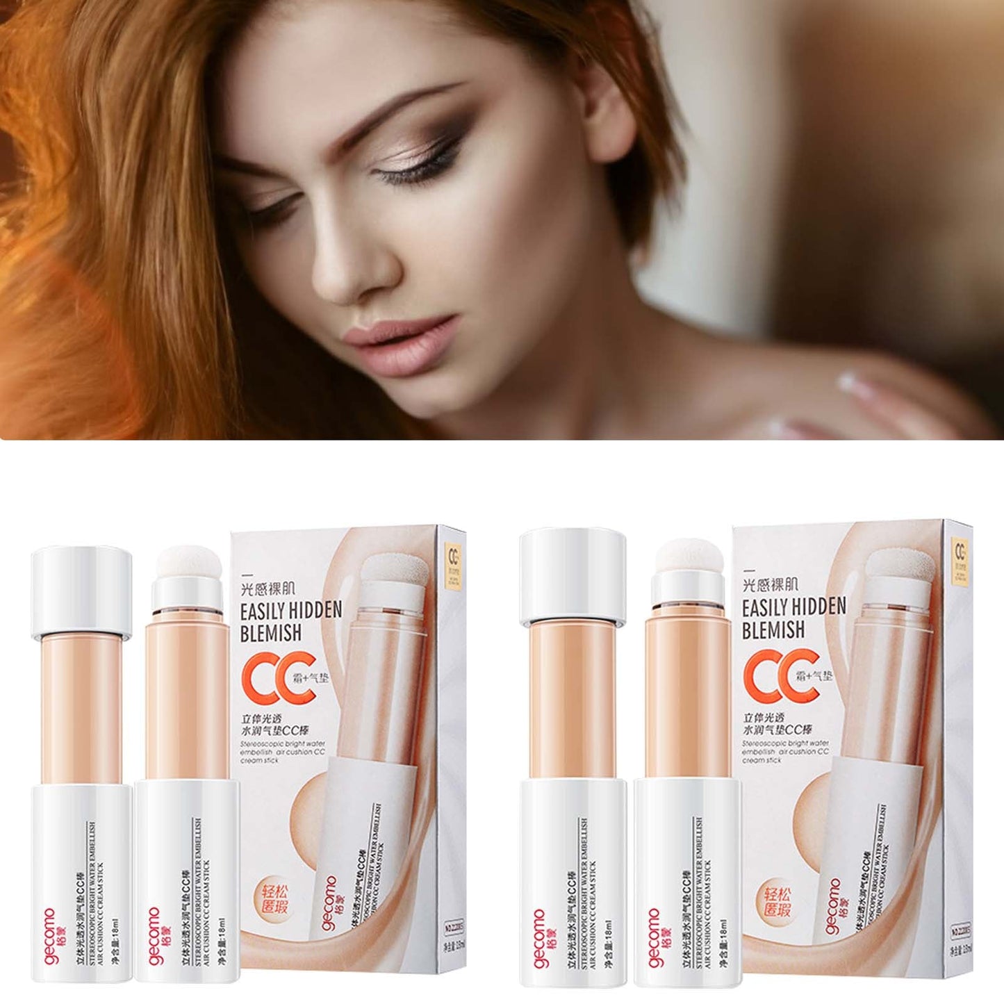 Concealer Stick Moisturizing Foundation Cushion Natural Air Cushion CC Cream Concealer Foundation Stick Full Coverage Concealer