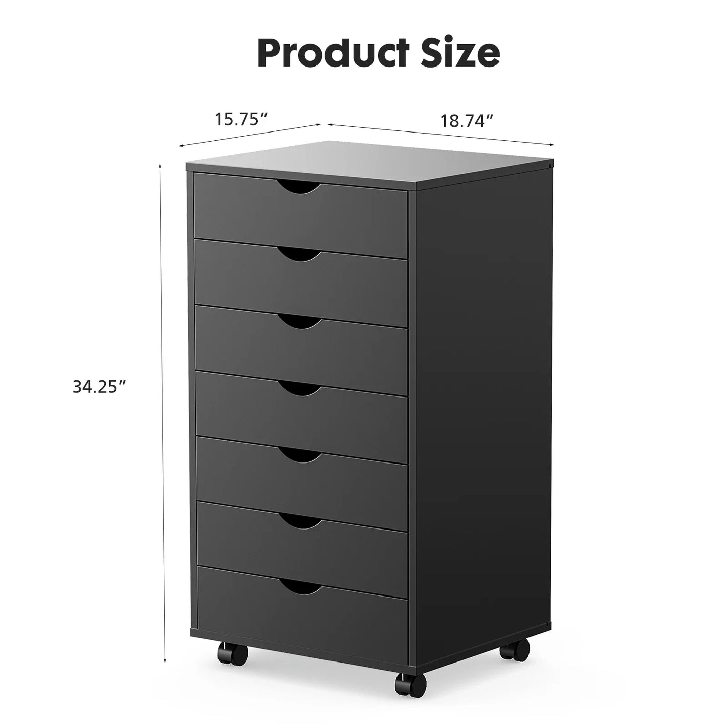 7 Drawer Chest Dressers Nightstand Storage Cabinet.