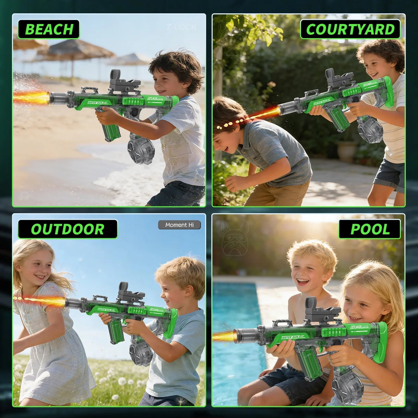 Electric Water Guns For Adults Powerful Squirt Water Large Capacity Automatic Continuous Water Gun Summer Outdoor Toys for Kid