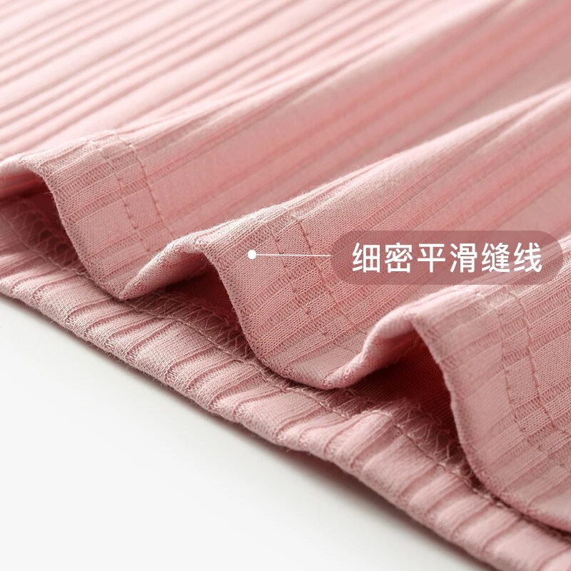 Modal Chic Long Knitted Women Home Dress O Neck New Autumn Winter Solid Kawaii Fashion Night Gown Woman Nightgown for Girls