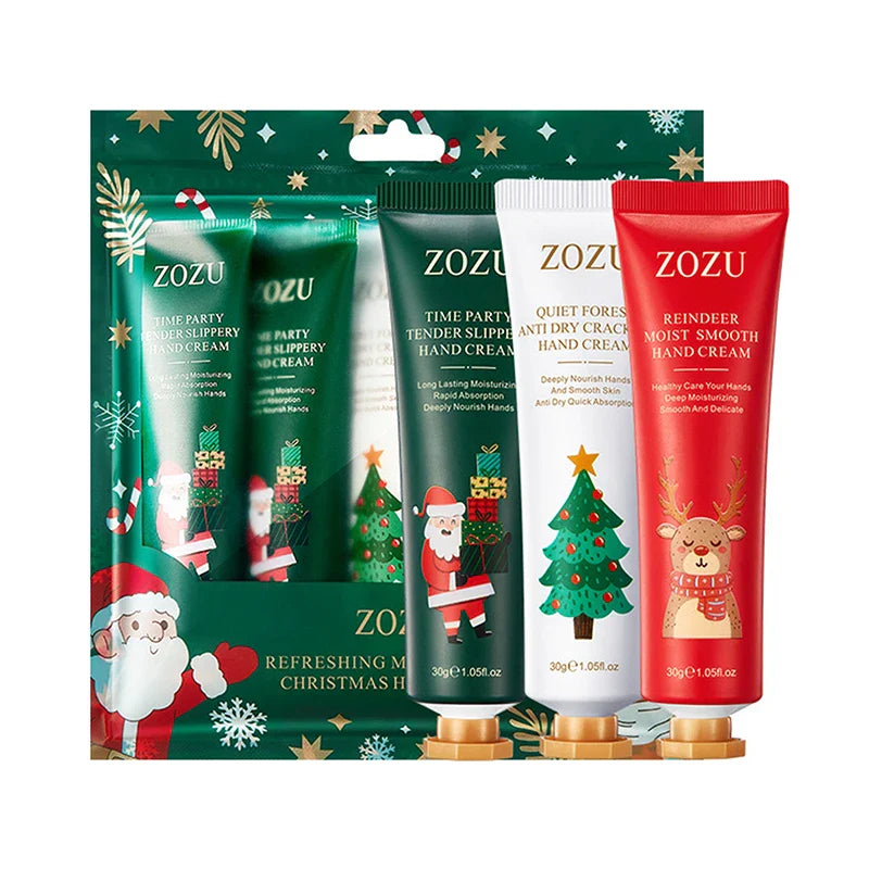 5Pcs/box Christmas Hand Cream Set Cream Texture Travel Pack Durable Moisturizer Gift For Women 30g/piece