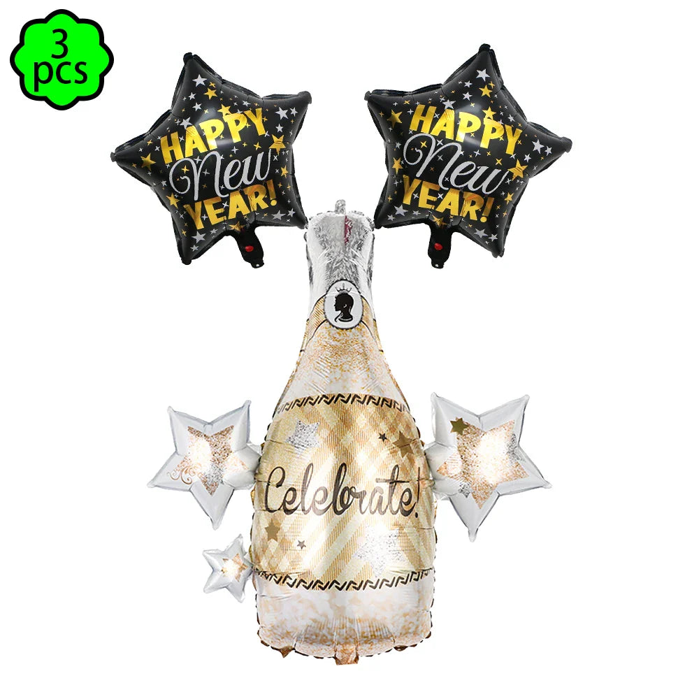 New Year 2024 number foil Balloon Hello 2024 New Year banner Balloon 2024 new year decor balloon Happy New Year Party Decoration