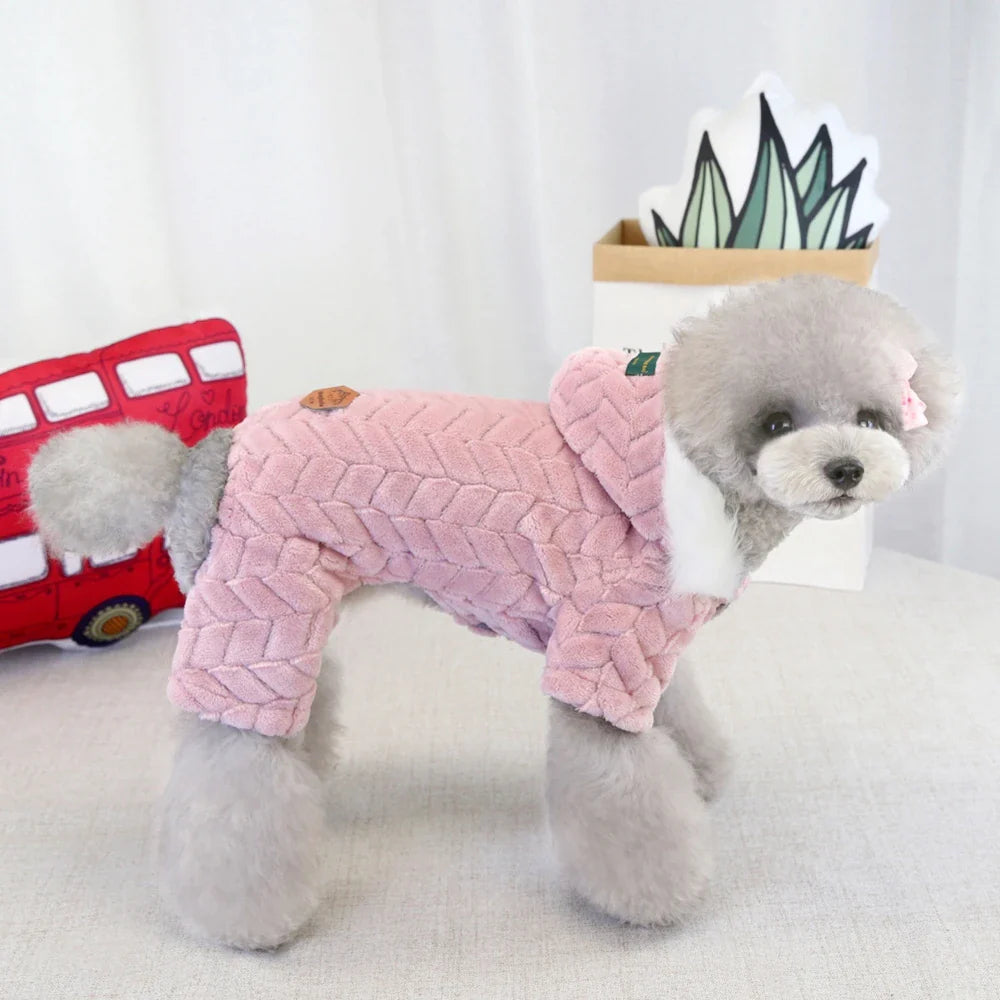 Pet Dog Clothes Winter Warm Fleece Dogs Jumpsuits Pet Clothing for Small Dogs Puppy Cats Hoodies Jacket Chihuahua Yorkshire Coat