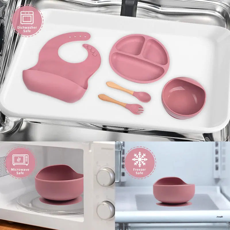 EtherealBe Children's Silicone Tableware Set - 8 Pieces