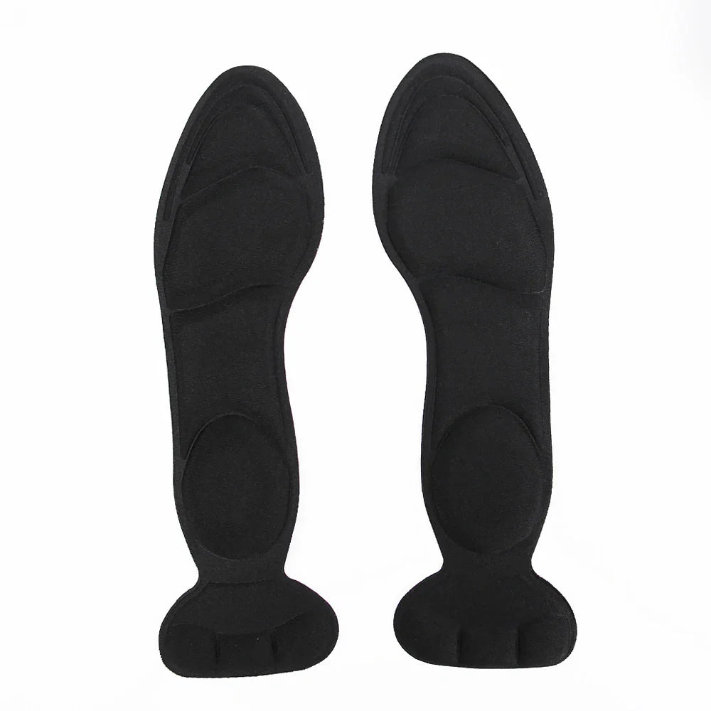 2pcs Women High-heel Shoes Insoles Inserts Heel Post Back Shoes Insoles Breathable Anti-slip Sponge Foot Care Massage Shoe Pads