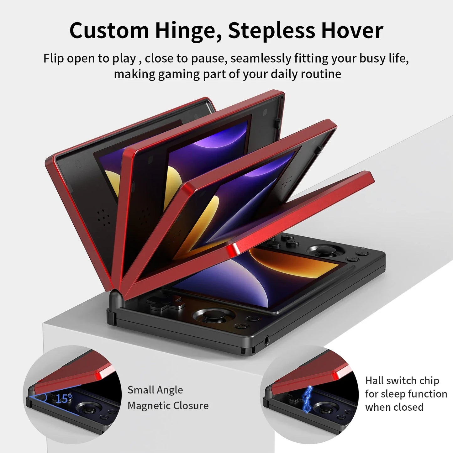 Anbernic RG DS Flip Handheld Game Console 4" IPS HD Dual Screen