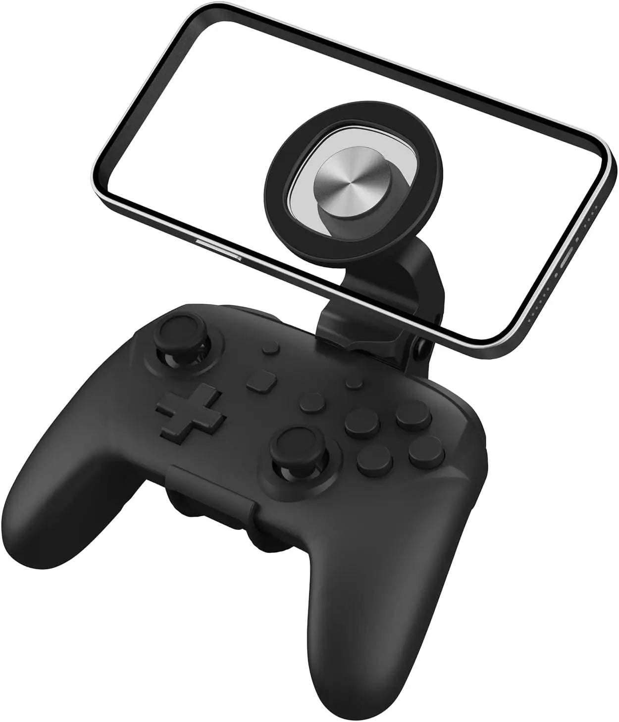 Magnetic Phone Clip for Game Controller, Adjustable Bracket Compatible with Switch Controller, Universal for Android & iOS Phone