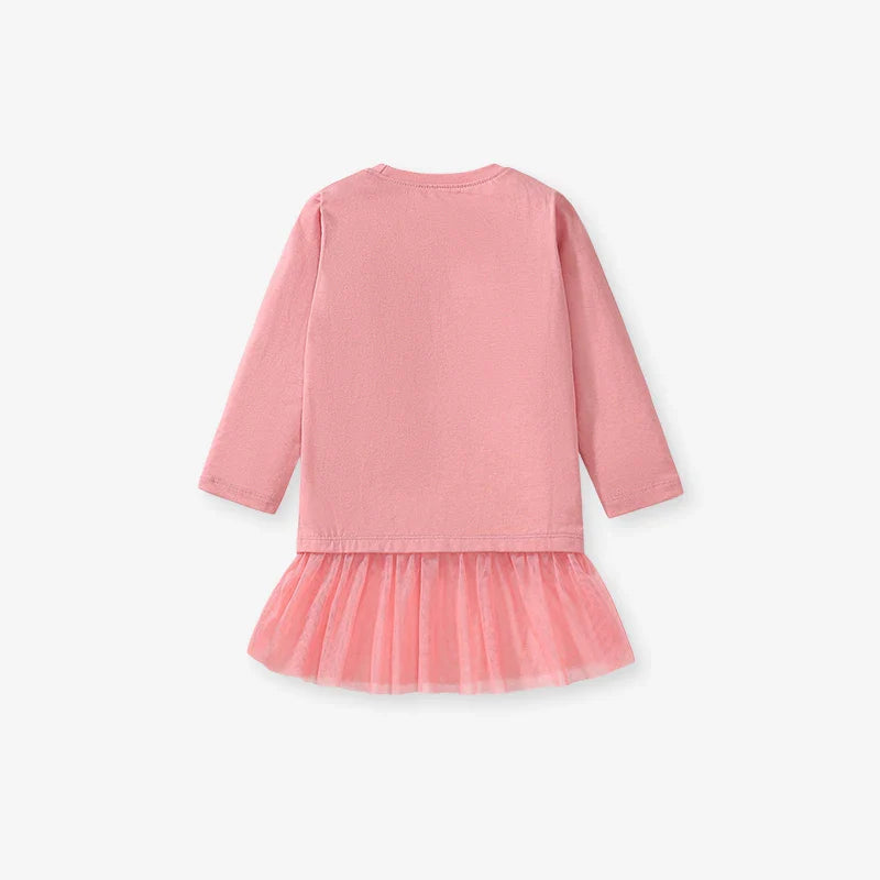 Little Maven Children's Clothing 2024 Autumn Spring Tops Kids Clothes Baby Girls Cartoon Sequin Ballet Shoes T-shirts Cotton