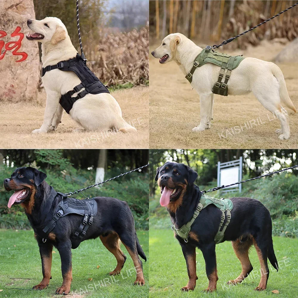 Military Large Dog Harness Pet German Shepherd Training Vest Tactical Dog Harness And Leash Set For Dogs Accessories