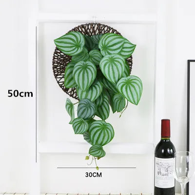 50-100CM Artificial Vine Green Tropical Fake Plants Rattan Autumn Hanging Winding Rattan Garden Balcony Home Decor Accessories