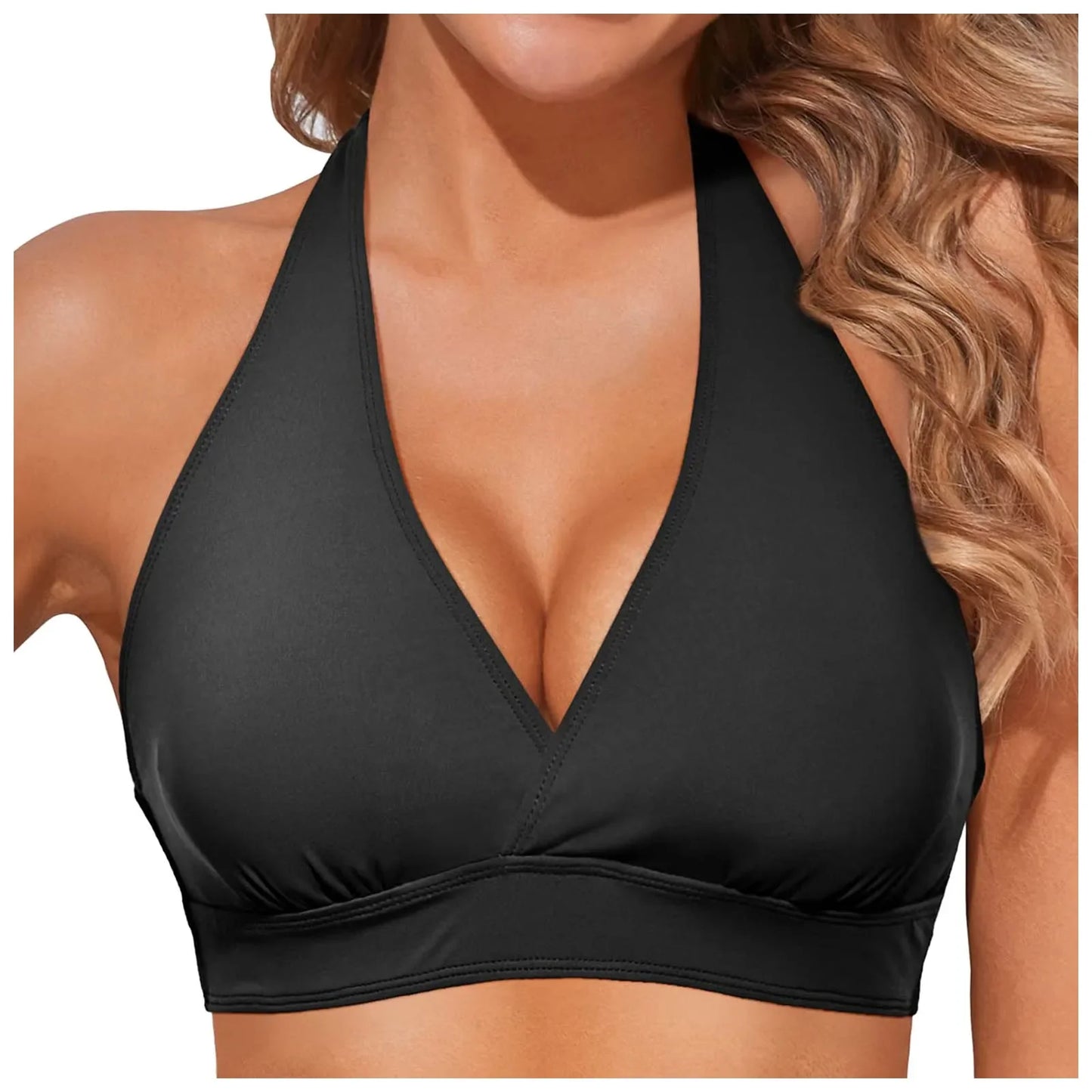 Tummy Control,Swimwear Plus Size Swimwear For Women 2024 Trendy Women Bikini Top Push Up Swimsuit Top Nuevo En Conjuntos A Juego