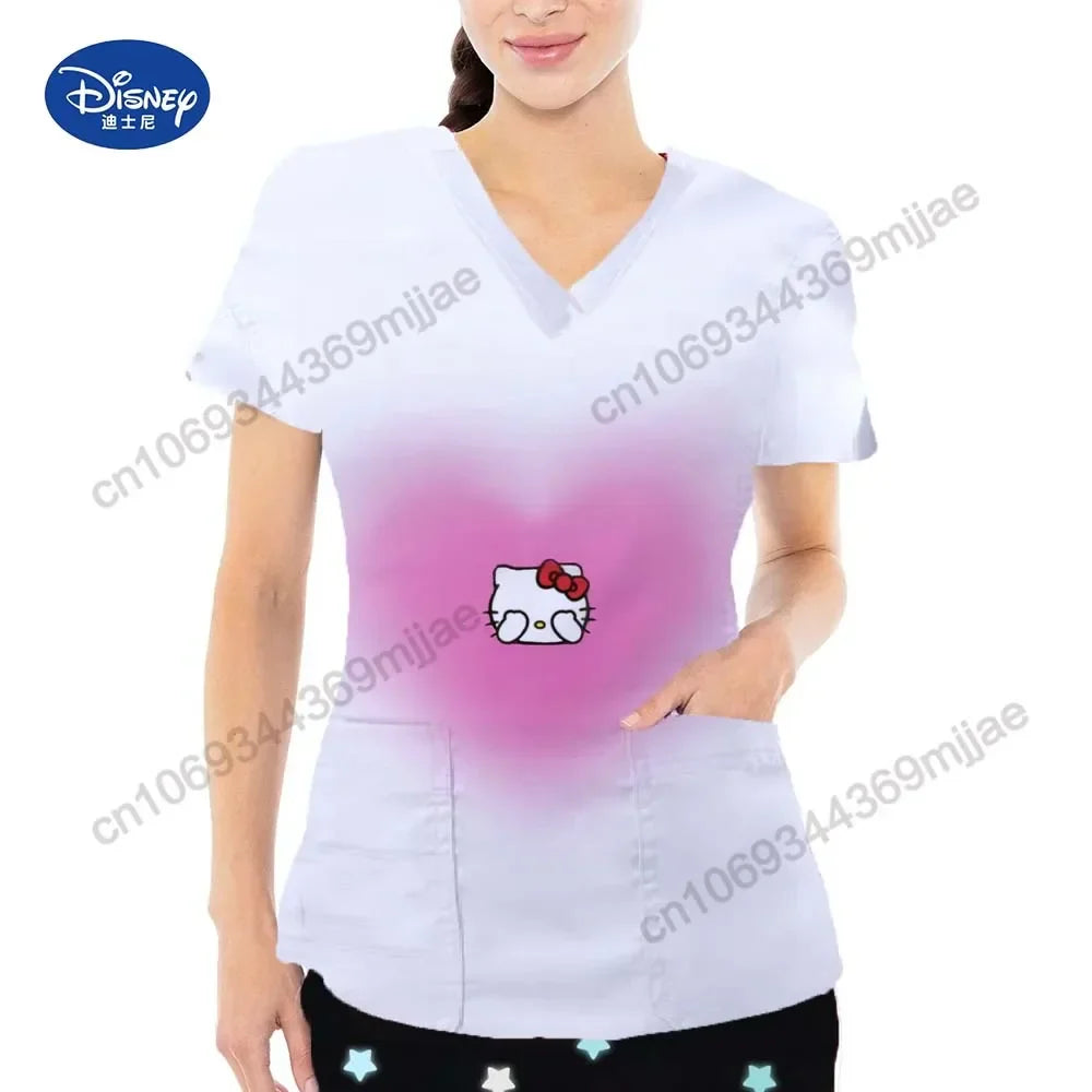 V-neck Female Clothing Women Summer 2023 Casual Wear Fashion Anime Tshirt Free Shipping 2000s Clothes Y2k Tops Women's T-shirt
