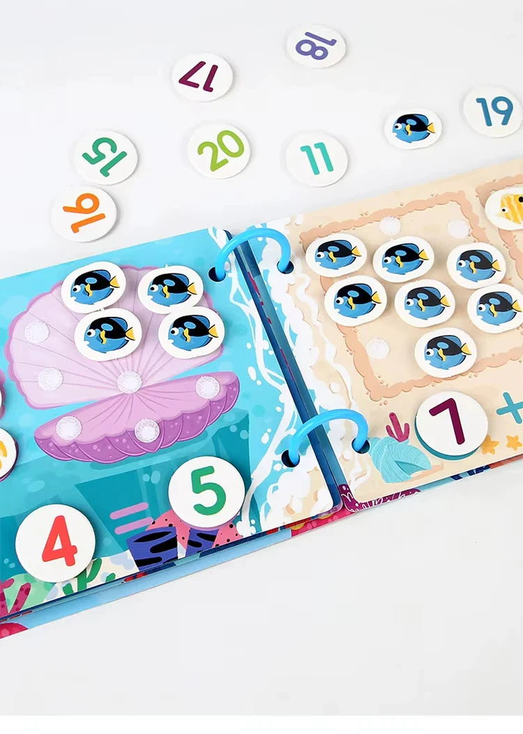 Montessori Baby Busy book My First Quiet Book Paste Early Learning Education Children Toy Matching Puzzles Game For Baby Gift