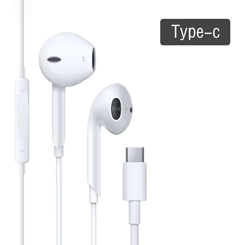 For Samsung Headphones USB Type C Wired Earphones 3.5mm Earbuds with Microphone & Remote Control for Galaxy S26 S25 S24 Xiaomi