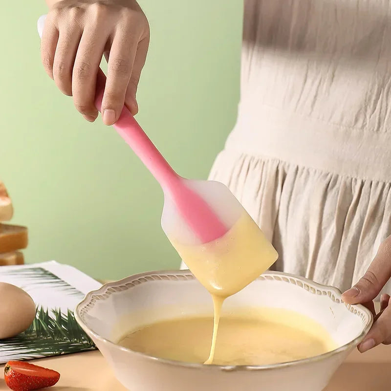 7Pc Silicone Spatula Cream Butter Cooking Baking Spatula Heat-resistant Silicone Spatula Transparent Kitchen Baking Tools