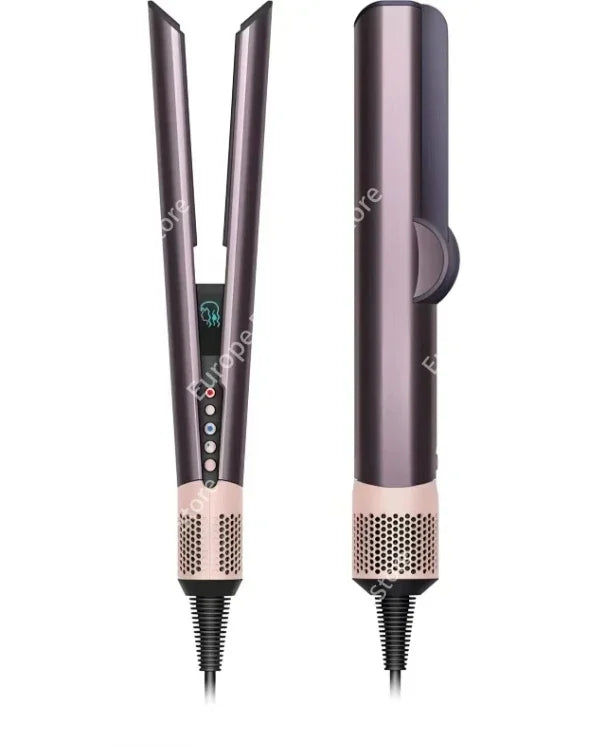 2-in-1 Hair Straightener and Dryer Combo - Negative Ion Heating Flat Iron for Quick Drying Long - Lasting Hair Styling Salon