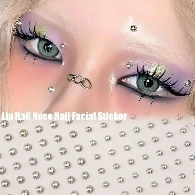 58pcs Non Piercing Lip Nails Sticker Selfadhesive Waterproof Reusable