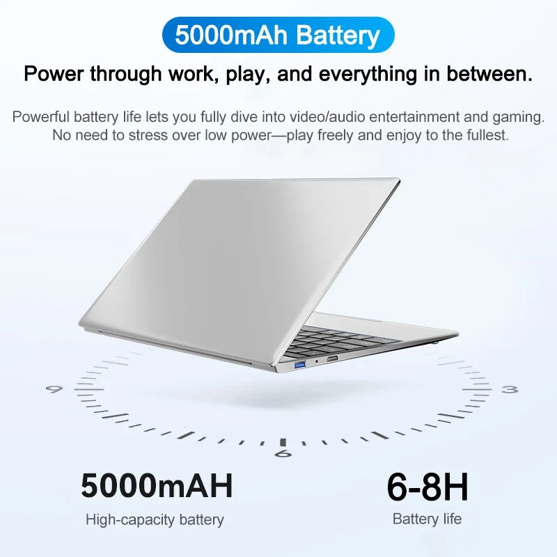 New 15.6" Laptop Intel Core i7-8650U 32GB 2TB Gaming PC Ultra Slim Office Study Computer PC Windows 11 Pro  1920*1080 HD