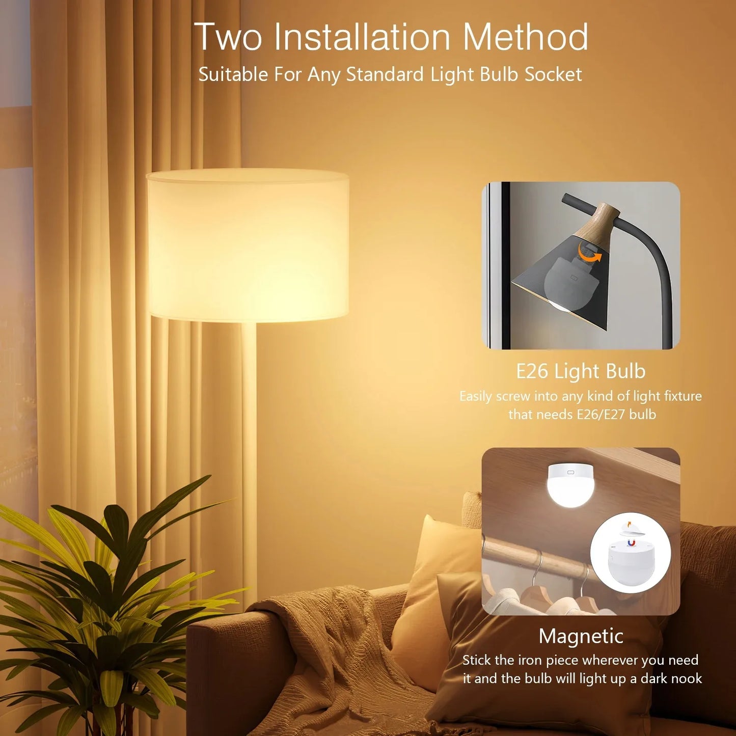 LED Night Light Rechargeable Light Bulbs 5V USB E27/E26 LED Lamp RGB Stand Light Night Lights Remote Control Lighting Home Decor