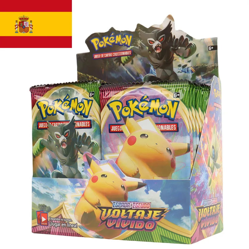 40/360Pcs Spanish Version Pokémon Card TCG: Sword shield Fusion Strike Booster Box Pokemon Cards 36 Pack Box Gifts