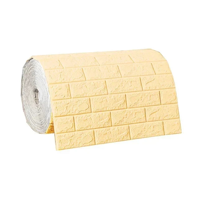 3D Self-Adhesive Wallpaper, 70cm*1/5/10m , Waterproof Brick Wall,  Living Room, Bedroom, Children's Room Home Decor