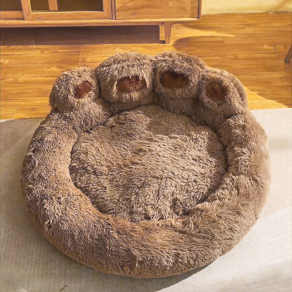 Luxury Dog Bed Paw Shape Plush Dog Mat Beds for Small Medium Large Dogs Kitten Supplies Pet Dog Calming Bed Washable Cushion