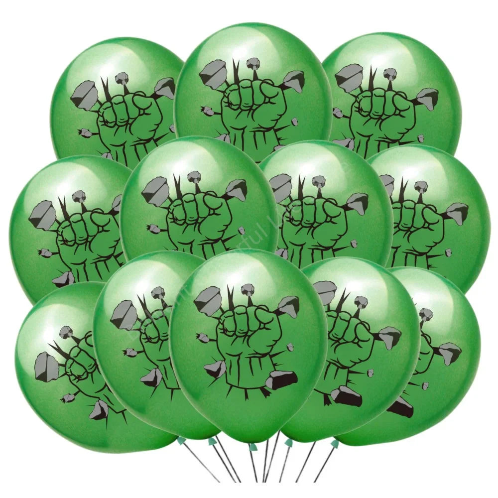 12 Inch Marvel Superhero Latex Balloon Set Avengers Spiderman Hulk  Boys Birthday Party Baby Shower Party Decorations Kid Toys