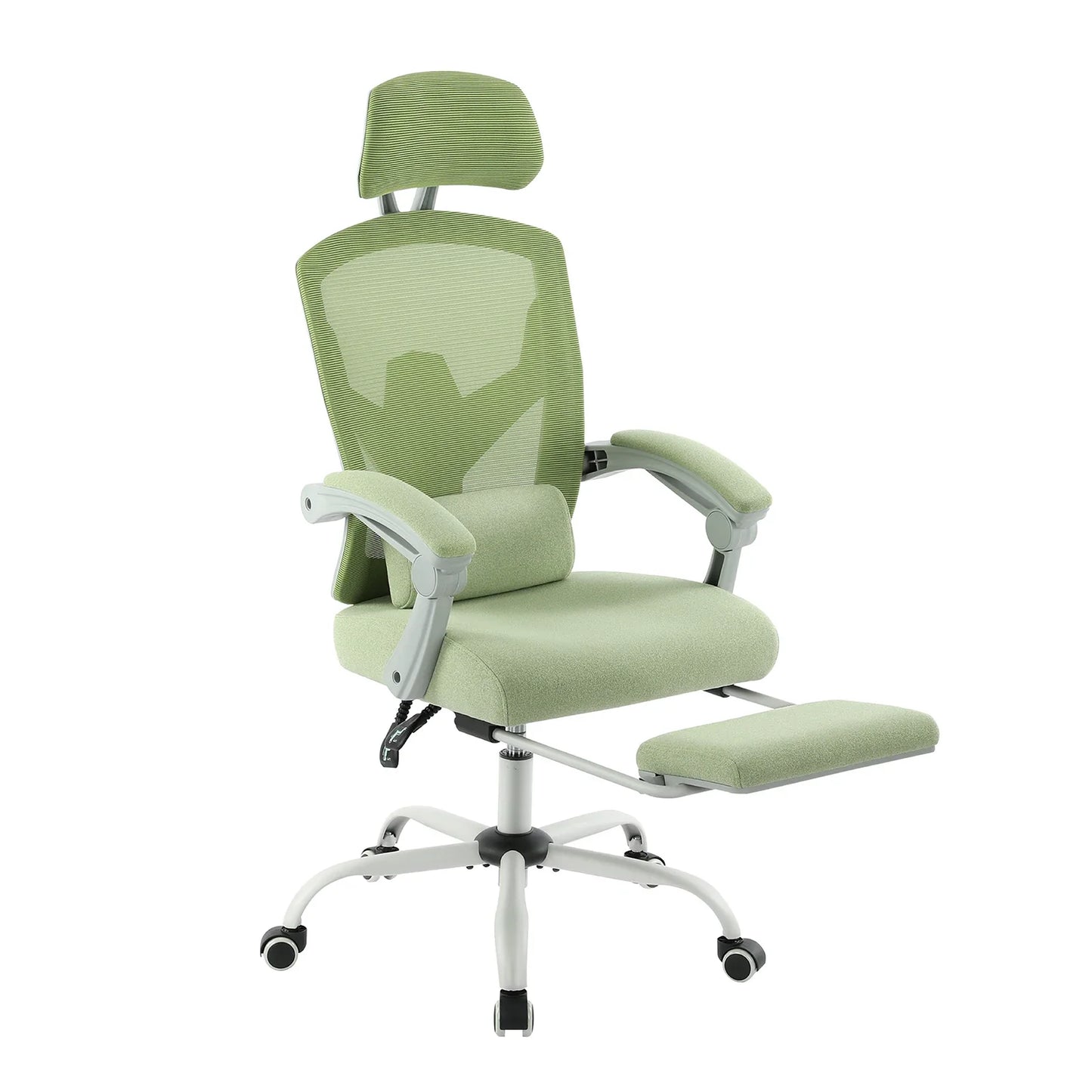 Ergonomic Reclining Mesh Living Room Rocking Chair  Swivel   Lumbar Support
