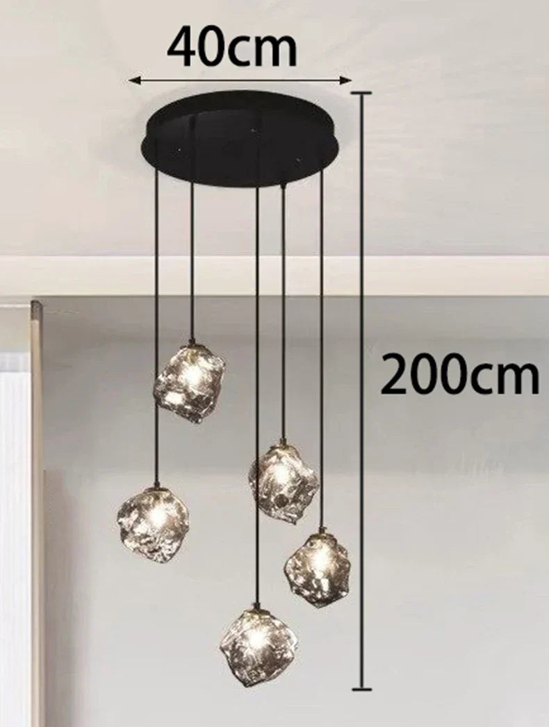 Modern home decor led lights pendant light lamps forstaircase Chandeliers for living room hanging light indoor lighting