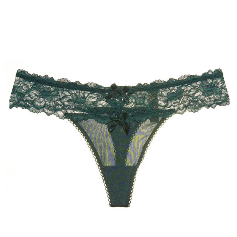 Meet'r Women Sexy Lace Panties Low-waist Underwear Thong Female G String Breathable Lingerie Temptation Embroidery Intimates