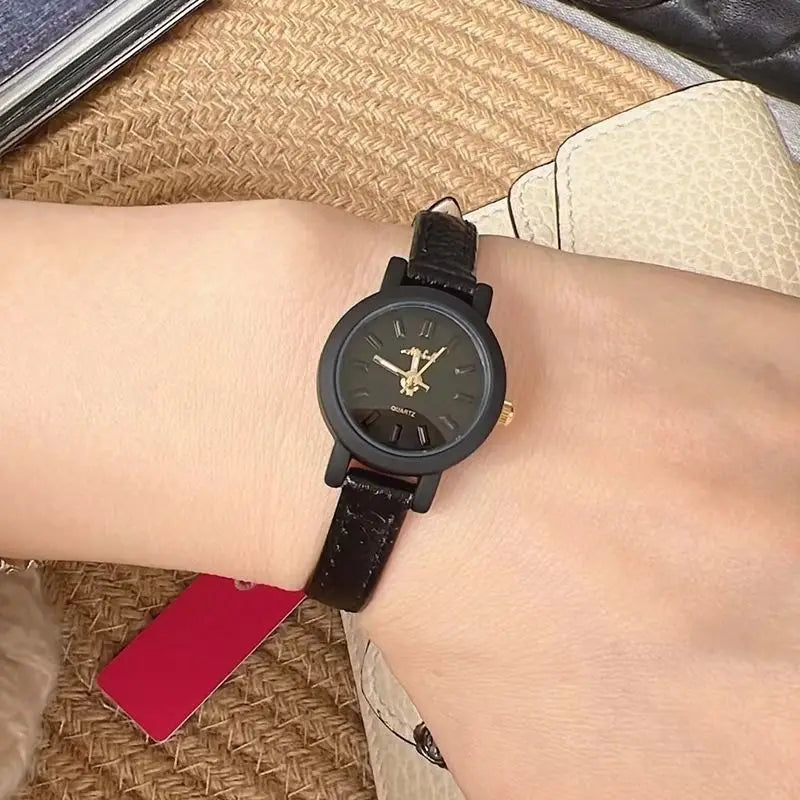 New popular women's watches candy colored  Genuine Leather  belts Girl cute lady watches student watches small round