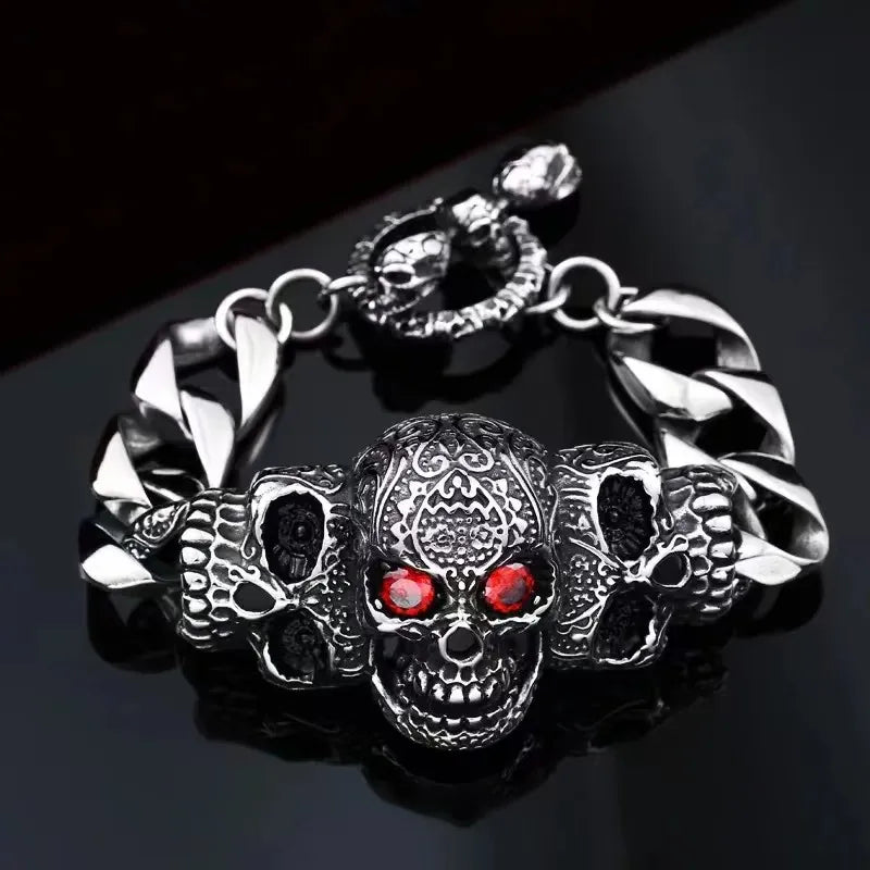 Vintage Skull Beaded Skull Bracelets Gothic Jewelry Accessories Gifts