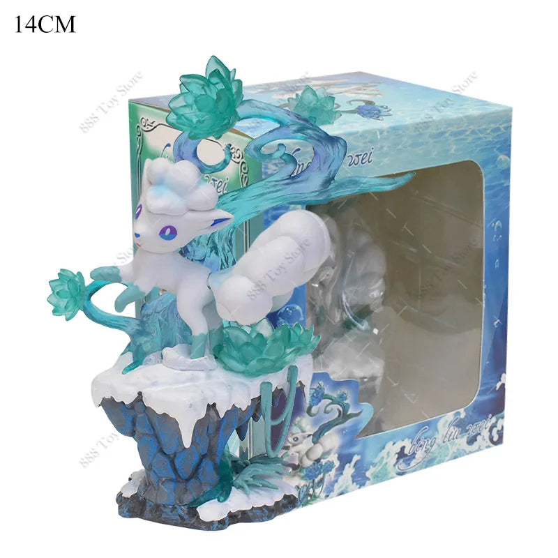 Anime Pokemon Figures Squirtle Charizard Bulbasaur Charmander Vulpix Special Effects Scene Version PVC Action Figure Model Toys