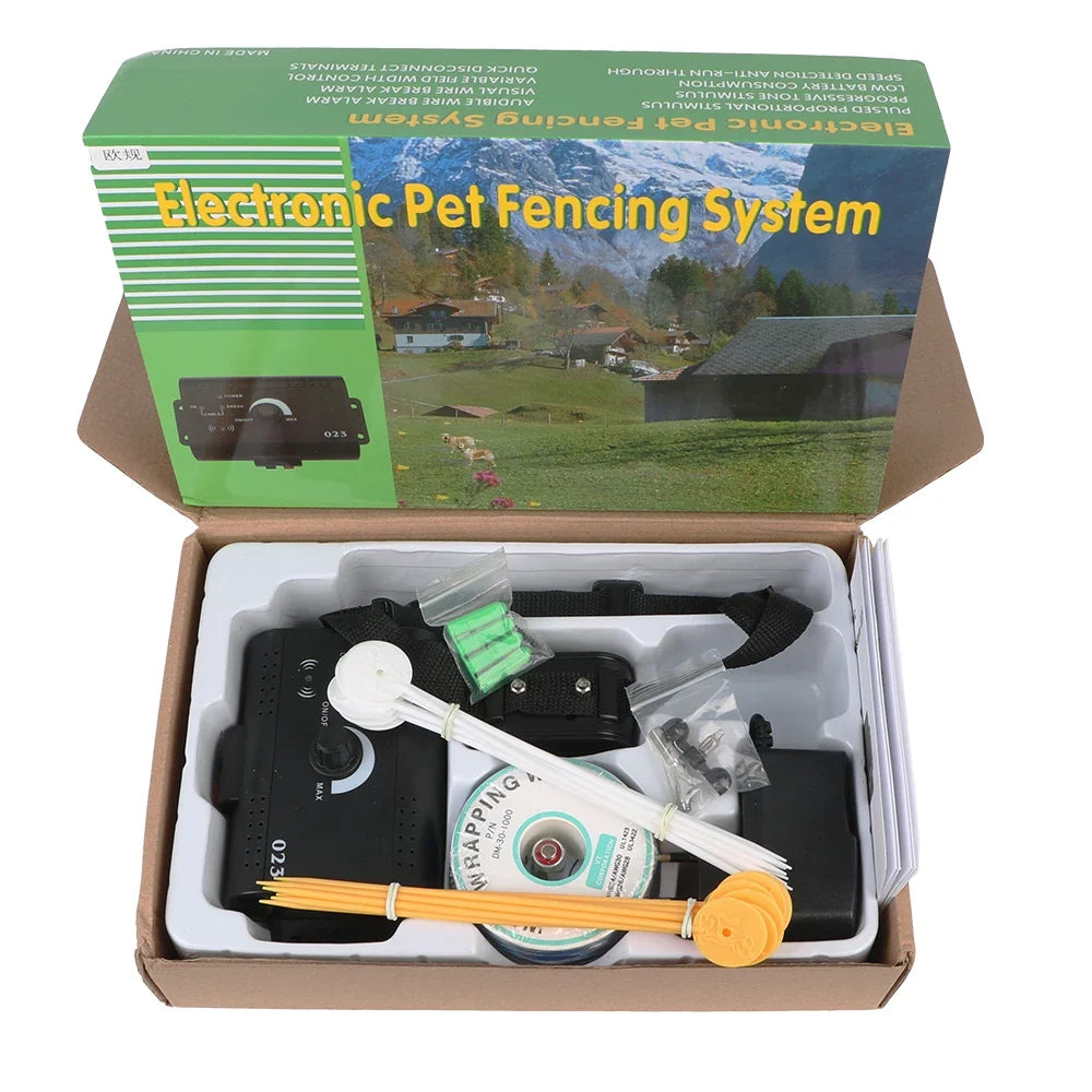 Electric Dog Fence Waterproof Electronic Pet Fence System Containment Pet Accessories Sound Shocked Collar Dog Training Collar