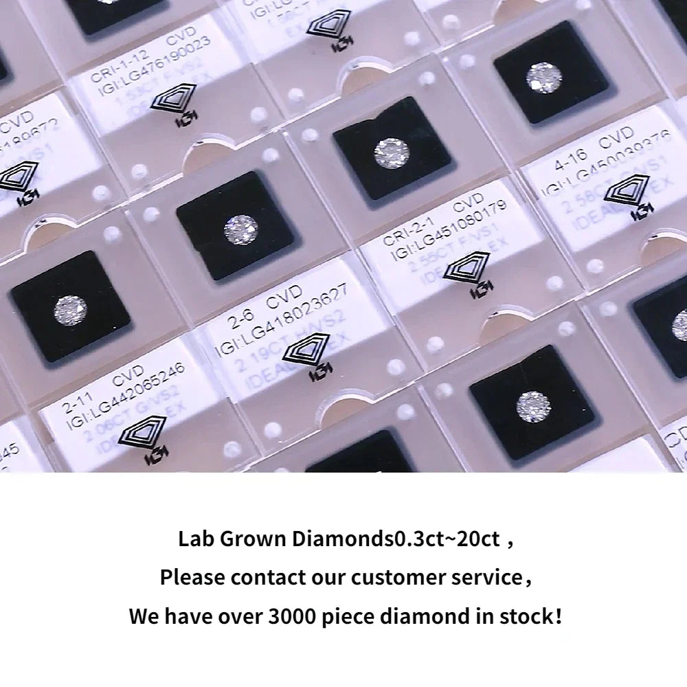 0.3ct 0.5ct 0.8ct 1ct 1.5ct 2ct 3ct Round Lab Grown Diamonds with IGI