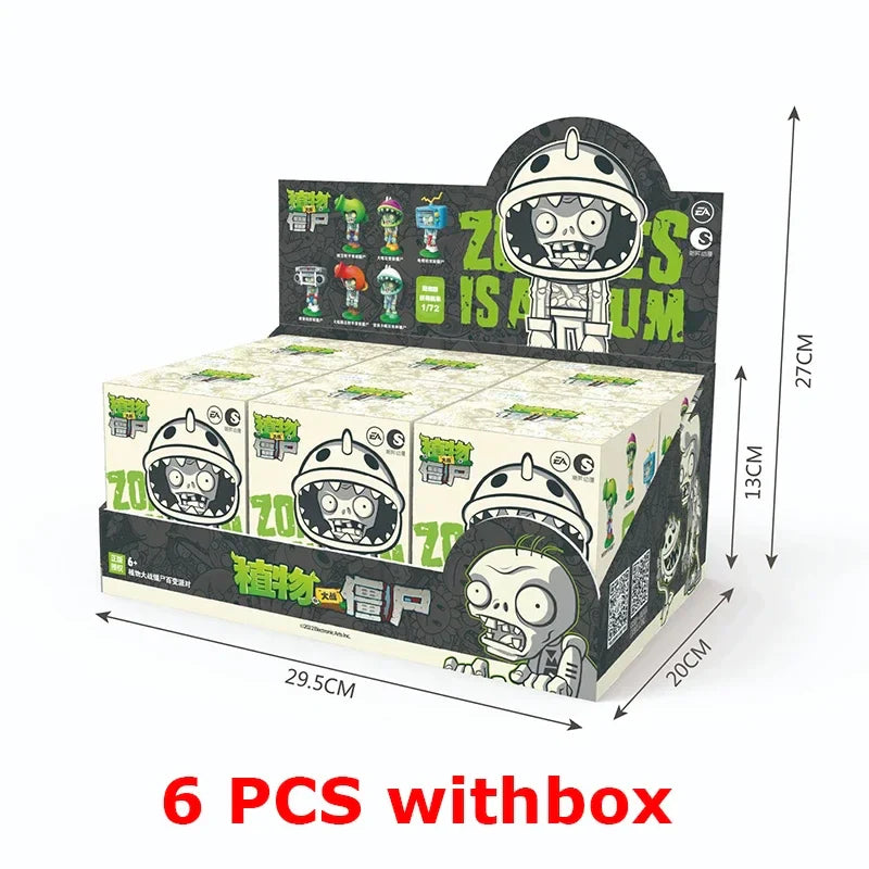 Plants Vs Zombies Building Blocks Toy Surprise Blind Box Variety Party Series 7 Styles Action Figures Collection Boys Toys Gift