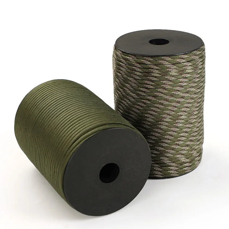 100/50m 550 Military Standard 9-Core Paracord Rope 4mm Outdoor