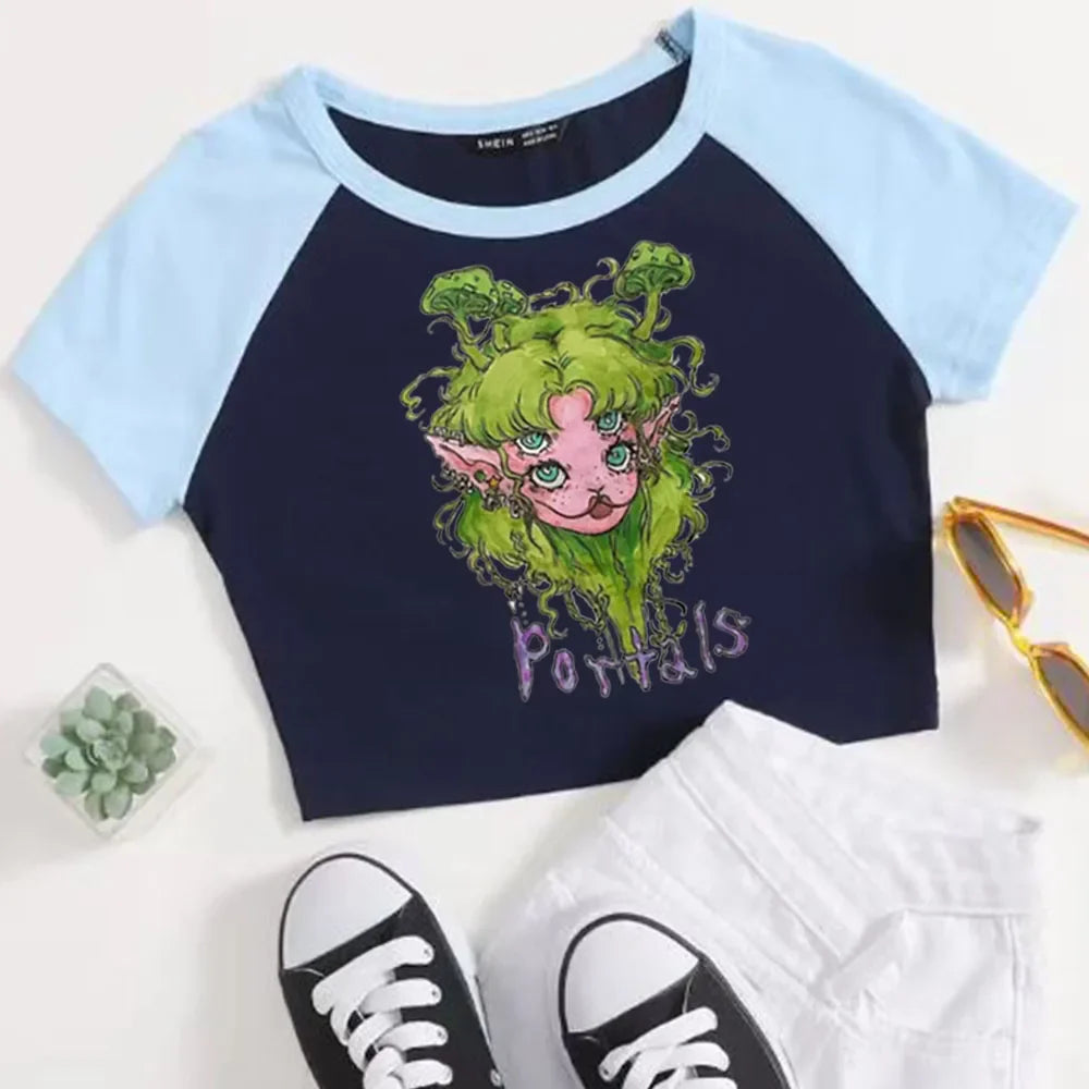 Melanie Martinez Fans Gift Woman's Crop T-Shirt Popular Music Girls Fashion O-Neck Short Sleeves Shirts